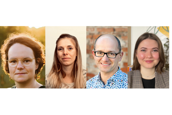 Das Bild zeigt v.l.n.r. Jelena Altomare (Stanišić), Miriam Weidl, Hannes Schweiger und Amina Račević